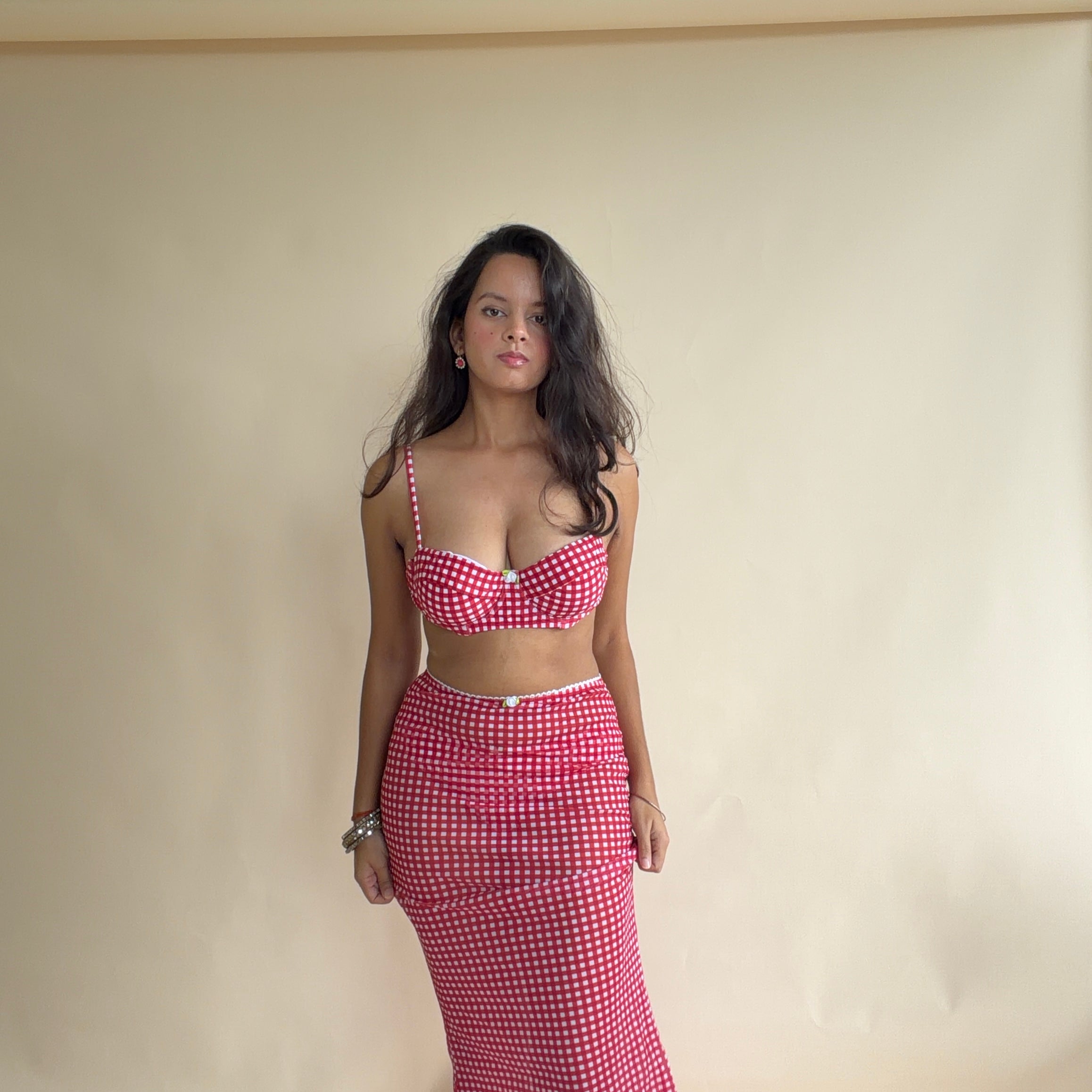 Amalfi Gingham 3-Piece Bikini Set