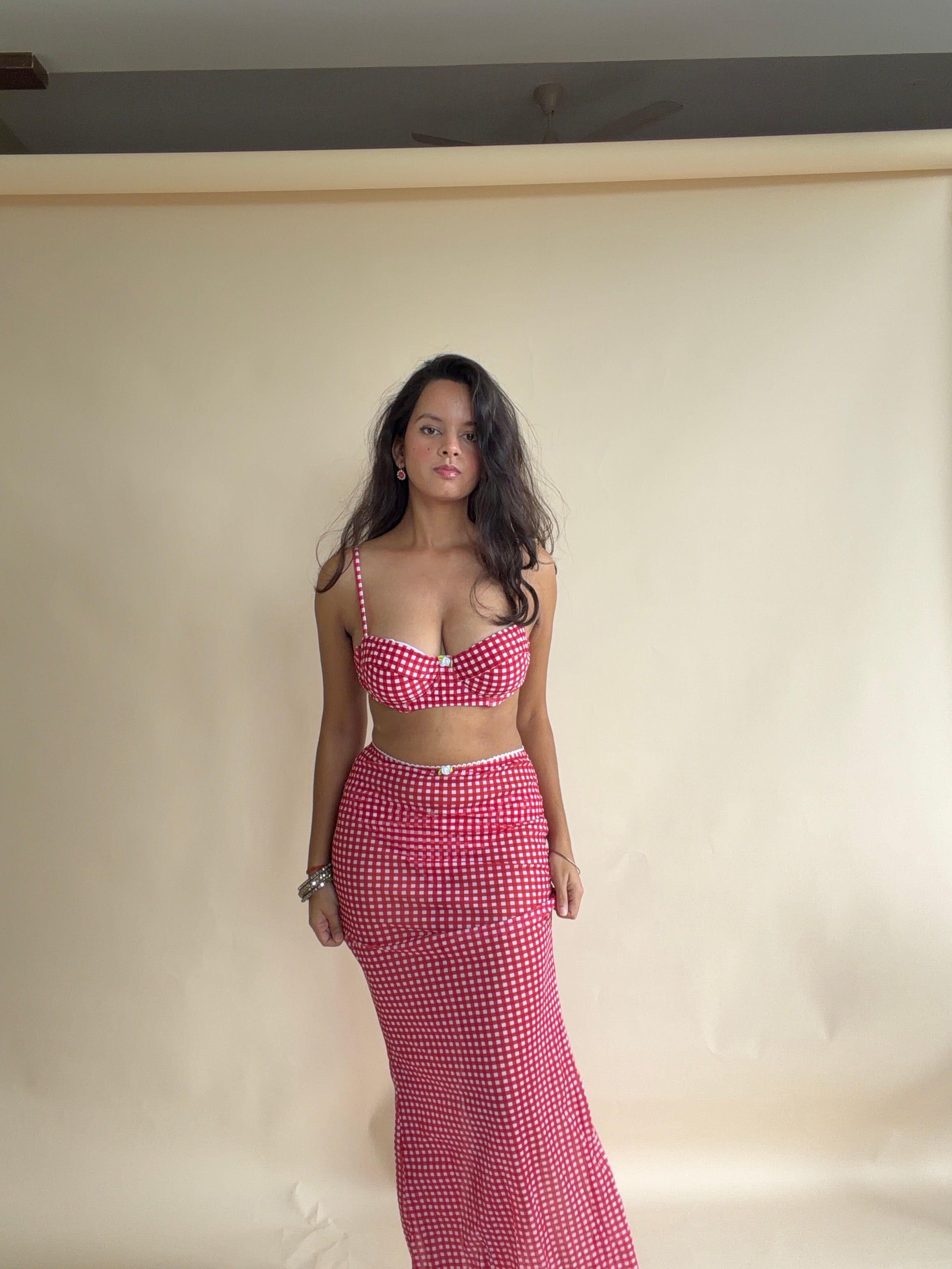 Amalfi Gingham 3-Piece Bikini Set