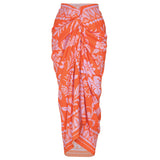 Tangerine Bloom Monokini with Coverup